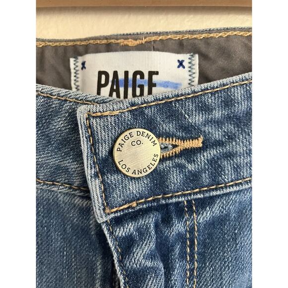 Paige Women's Jimmy Jimmy Skinny Jeans 32 Blue Medium Wash Distressed Stretch - Picture 3 of 14
